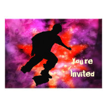 Partie inCosmic de nuage de planchiste Cartons D'invitation Personnalisés