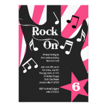 Partie Invitatation de Rockstar Faire-parts