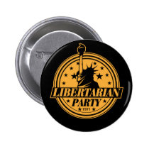 Partie libertaire 1971 badges publicitaires
