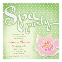 Partie Lotus de spa de CHROMATOGRAPHIE GAZEUSE Invitations Personnalisées