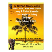 Partie Luau de Super Bowl Invitations Personnalisables