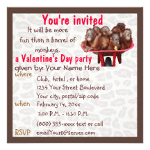Partie mignonne de Saint-Valentin Cartons D'invitation