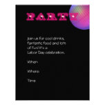 Partie rose de flamant et lampion invitation
