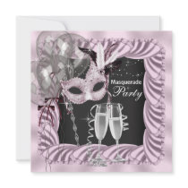 Partie rose noire de mascarade de Champagne
