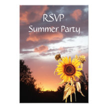PARTIE RSVP DE COUCHER DU SOLEIL D'ÉTÉ FAIRE-PARTS