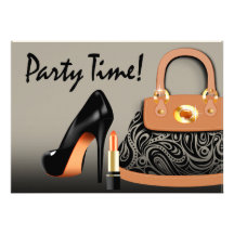 Partie snob de bourse, de talons hauts et de fille invitations personnalisées