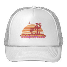 partie tropicale de bachelorette d'Hawaï de palmie Casquette