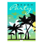 Partie tropicale de plage carton d'invitation