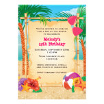 Partie tropicale de plage invitation personnalisable