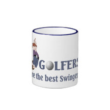 Partouzeurs de golf tasse à café