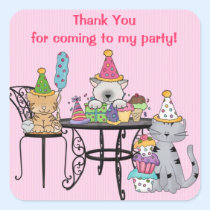 Party Cats Birthday autocollants