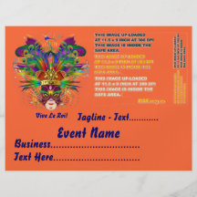 Party le thème ou la vue d'événement grande regard prospectus personnalisés