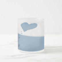 Pas dans la neige mug à café
