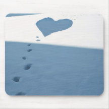 Pas dans la neige tapis de souris