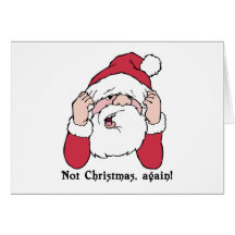 Pas de Noël carte de Père Noël encore