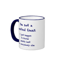 Pas un maniaque du contrôle tasse à café