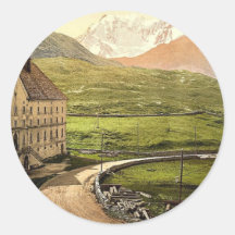 Passage de Simplon, l'hospice, Valais, Alpes de, S Adhésifs Ronds