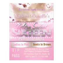 Passage du sweet sixteen VIP de lueur de diamant [ Bristols Personnalisés