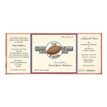 Passage vintage de terrain de football carton d'invitation