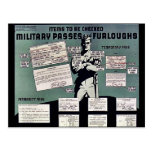 Passages et congés de militaires cartes postales