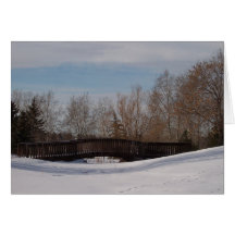 Passerelle d'hiver carte de vœux