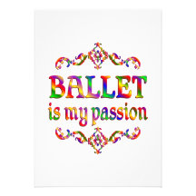 Passion de ballet invitations personnalisées