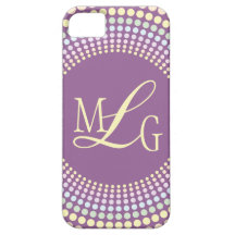 Pastellpunkt-Kreis-Monogramm-Kasten Coque Case-Mate iPhone 5