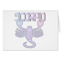Pastels de Scorpion Cartes De Vœux