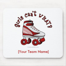 Patin de Derby de rouleau - rouge Tapis De Souris