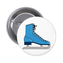 Patin de glace bleu pin's
