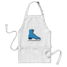 Patin de glace bleu tablier