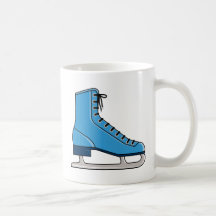 Patin de glace bleu tasse à café