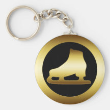 PATIN DE GLACE D'OR PORTE-CLEF