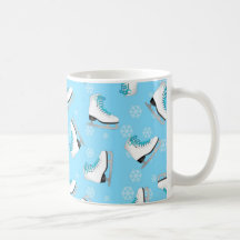 Patinage artistique - patins de glace bleus avec d mug