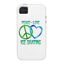 PATINAGE de GLACE d'amour de paix Étui Case-Mate iPhone 4