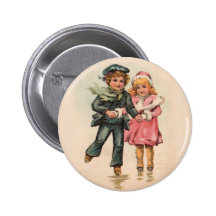 Patinage de Noël Badges Avec Agrafe