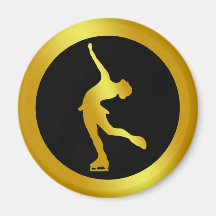 PATINEUR ARTISTIQUE D'OR MAGNETS POUR RÉFRIGÉRATEUR