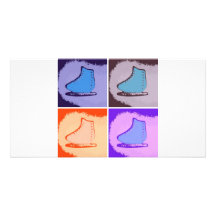 Patins de glace carte avec photo