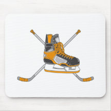 Patins de hockey sur glace tapis de souris
