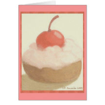 Pâtisserie de cerise cartes de vœux