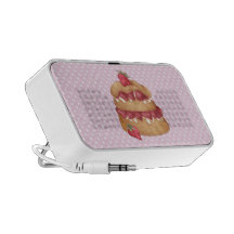 Pâtisseries un griffonnage de à petits pois haut-parleur ordinateur portable