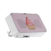 Pâtisseries un griffonnage de à petits pois haut-parleur mobile