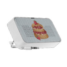Pâtisseries un griffonnage de à petits pois haut-parleur portable