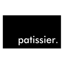 patissier. modèle de carte de visite