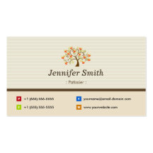 Patissier - symbole élégant d'arbre cartes de visite professionnelles