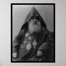 Patriarche Haroutian de l'église arménienne 1890 Affiches