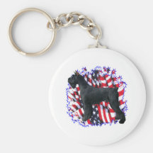 Patriote de Schnauzer géant Porte-clés