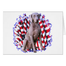 Patriote de Weimaraner Cartes De Vœux