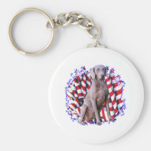 Patriote de Weimaraner Porte-clefs