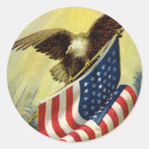 Patriotisme vintage, drapeau américain patriotique autocollant